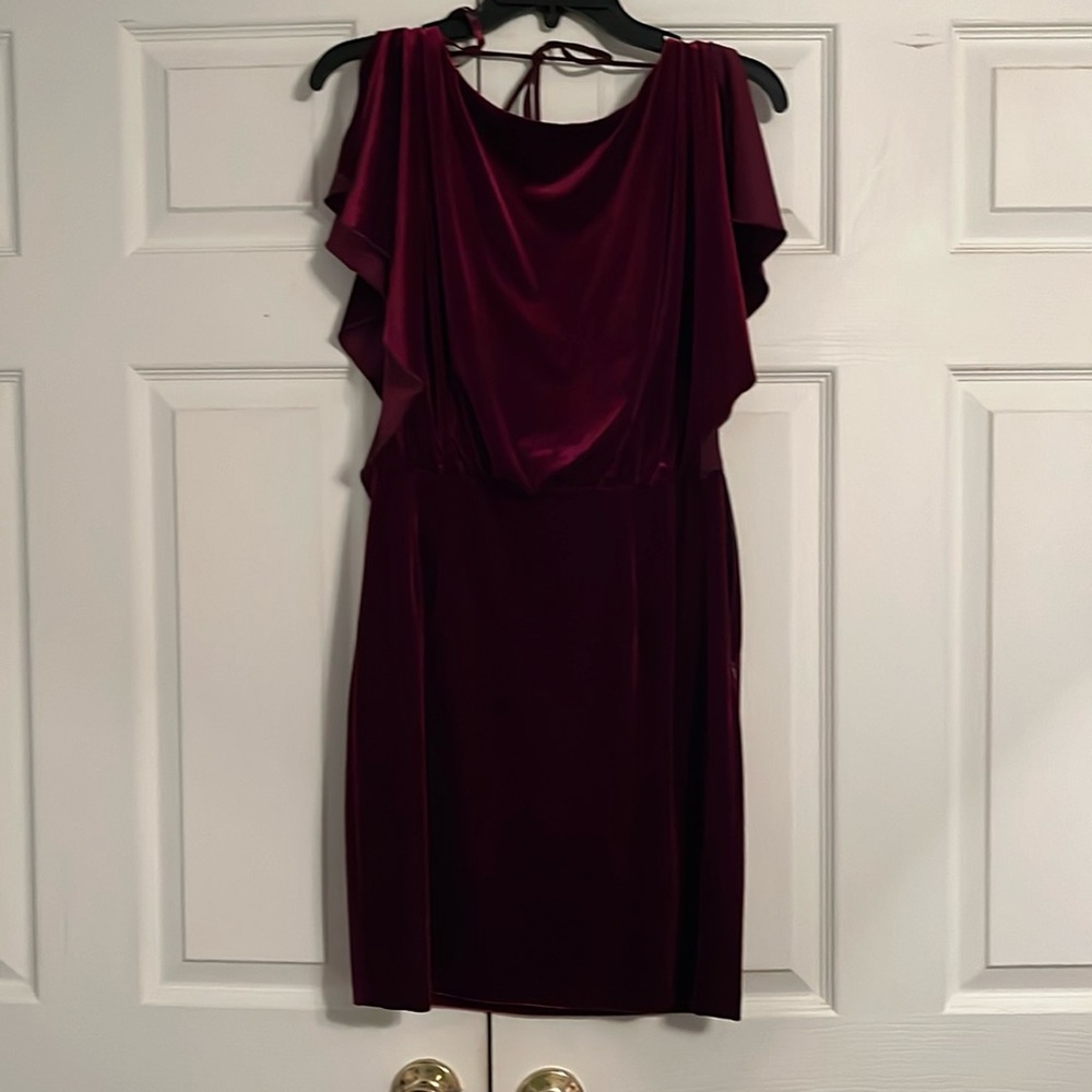 Jessica Simpson Berry Colored Velvet Dress